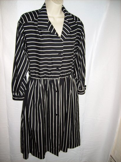 Black and White Striped Dress