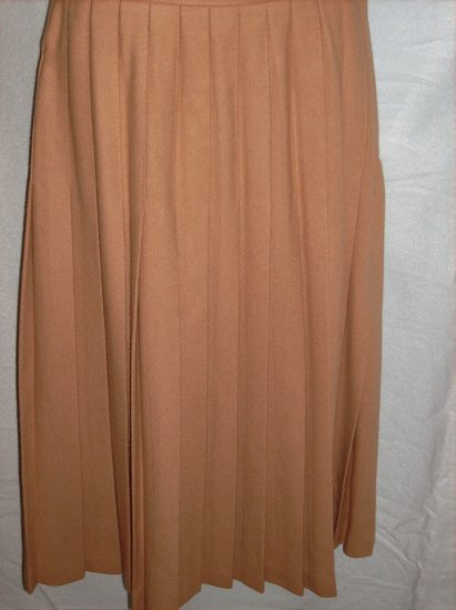 Navy Tan Wool Skirt
