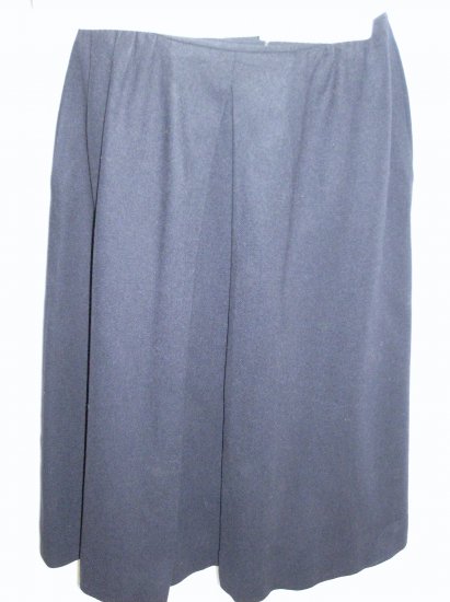 Navy Blue Wool Skirt