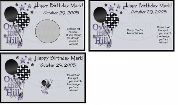 10 Over The Hill Birthday Party Scratch Off Games