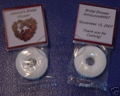 Personalized Wedding Heart Bridal Shower Mint Topper Favors