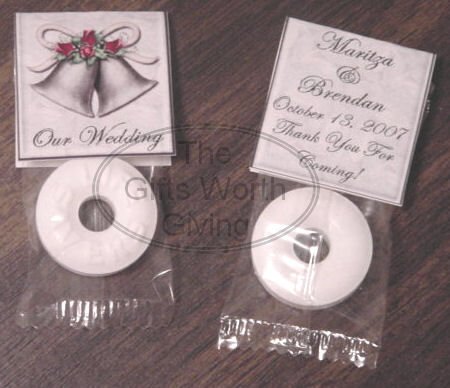 Personalized Wedding Bells Mint Toppers Bridal Shower Party Favors