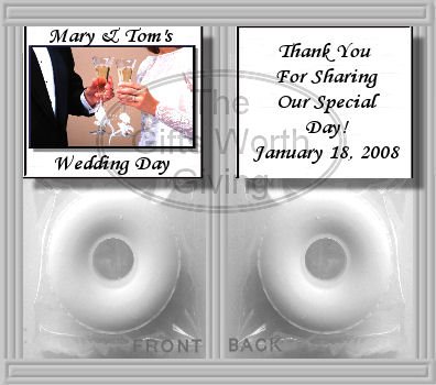 Wedding Toast Bride and Groom Mint Toppers Bridal Shower Favors