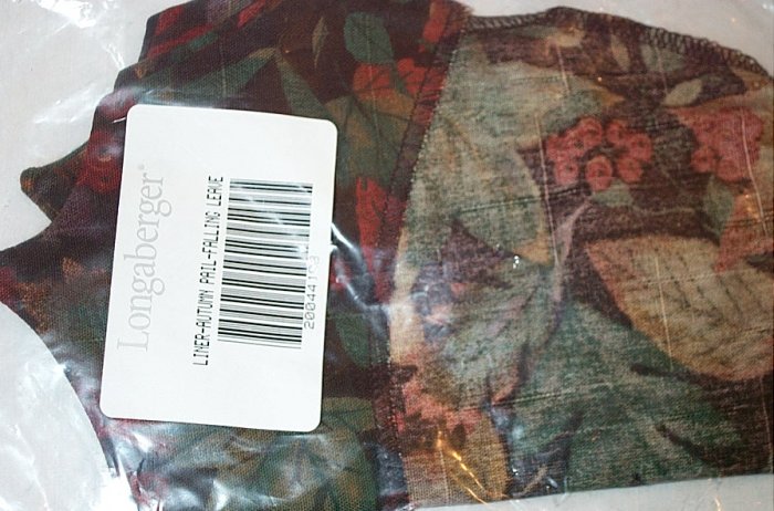 Retired Longaberger Autumn Pail Falling Leaves Liner