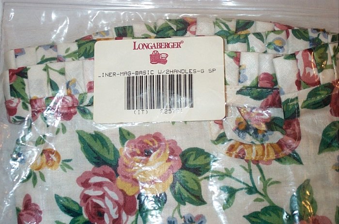 Retired Longaberger Garden Splendor Magazine Liner