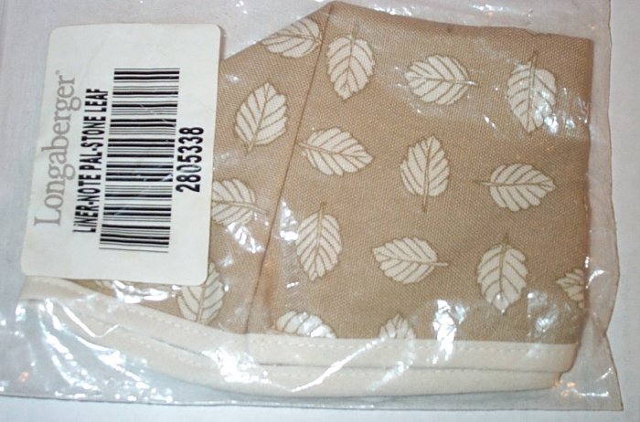 Retired Longaberger Stone Leaf Note Pal Liner
