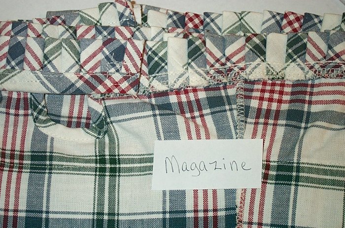 Retired Longaberger Market Day Plaid Magazine Liner