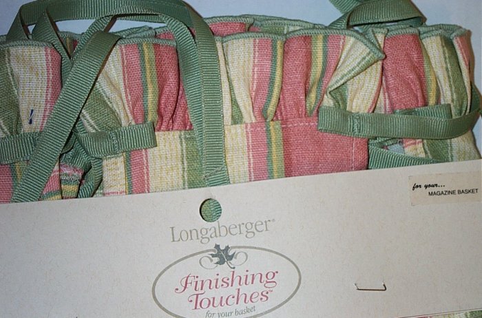 Retired Lonagberger Stripe Magazine Basket Liner