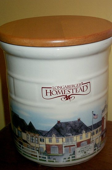 Retired Longaberger Homestead Crock With Lid