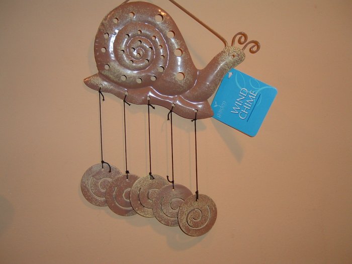 Whimsical Snail Metal Wind Chimes