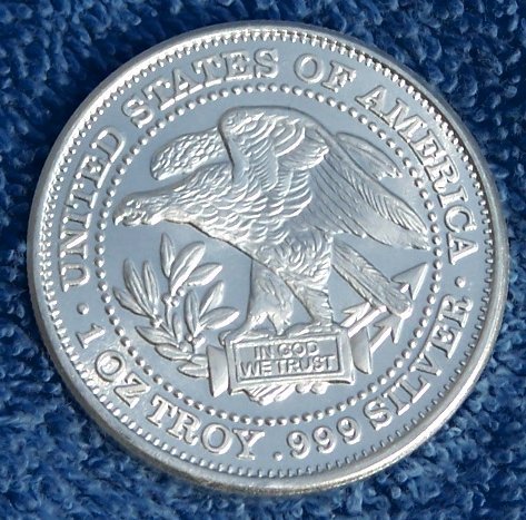1 Troy Ounce Silver Uncirculated Northwest Territorial Mint Round Bullion Bar