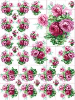 Shabby Rose Decals~Antique Handpainted China~HP Chic D3D