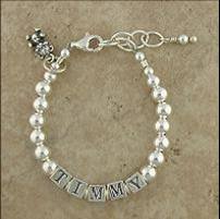 Baby Bracelet: Puppy and Pearls