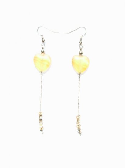 Yellow Heart Earrings