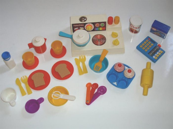Vintage Fisher Price Stove Cook Kitchen Toys