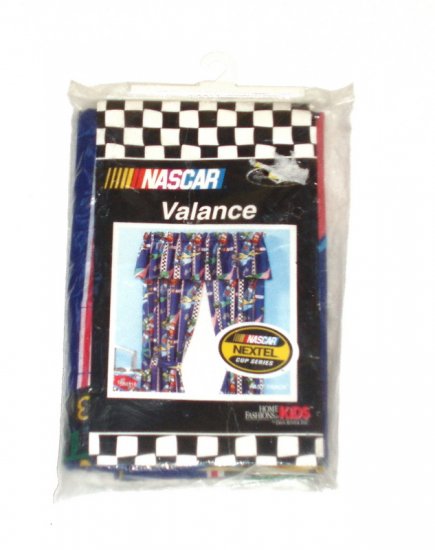 NEW Nascar Window Curtain Valance Boy Race Fan