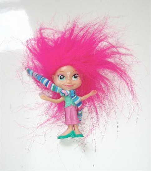 Happy Meal Troll Doll Girl Pink Hair Minty