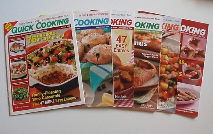 Taste Of Home Quick Cooking 2005 Complete year EUC