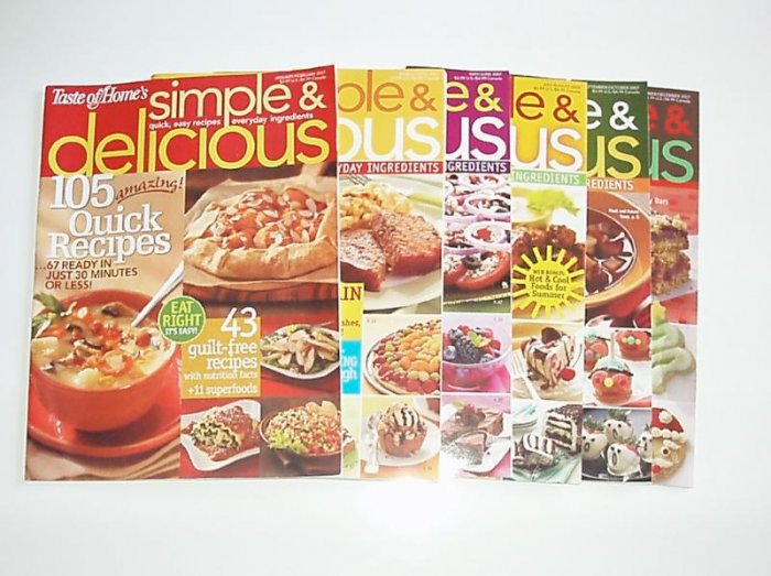 Taste Of Home Simple Delicious 2007 Complete year EUC