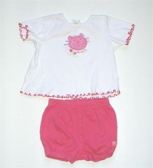 Carters infant baby girl kitty outfit 18-24 m EUC