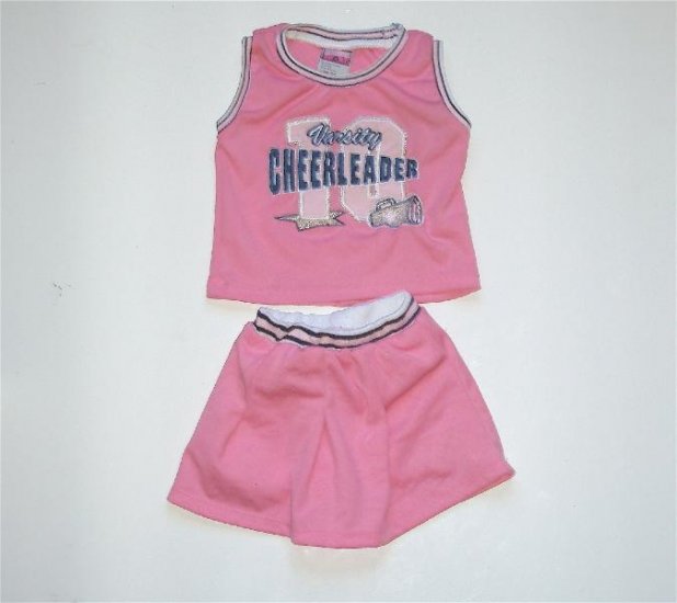 Infant Baby Girk Pink Cheerleader outfit 18m EUC