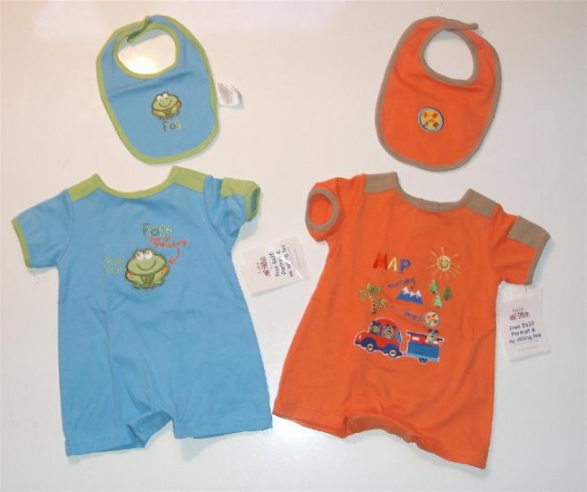 Infant Baby Boy Oke Dokie Summer Romper Lot 3/6m NEW