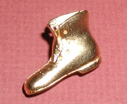 Realistic Goofy Shoe Boot Metal Button