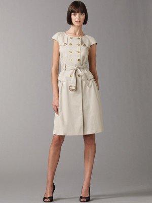 Burberry belted round-neck dress