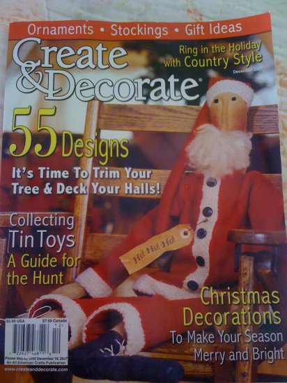 Create & Decorate Magazine Dec 07 Rug Hooking Punch Needle Paint Stitching
