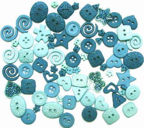 TURQUOISE scrapbooking buttons by Dress It Up/ Jesse James (lot# 009)