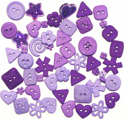 PURPLE scrapbooking buttons by Dress It Up/ Jesse James (lot# 010)