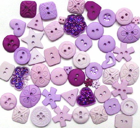 LILAC scrapbooking buttons by Dress It Up/ Jesse James (lot# 011)