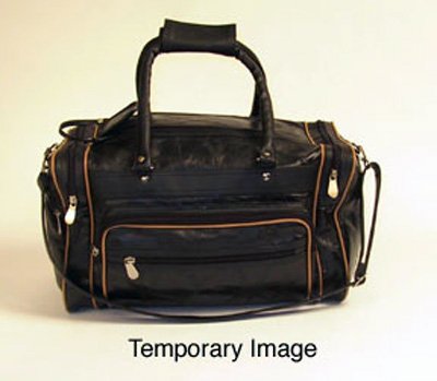 Genuine Leather Tote Bag With Brown Piping