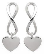 Twisted 8s Heart Earrings