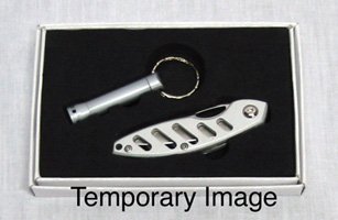Maxam Annodized Knife And Led Light Set