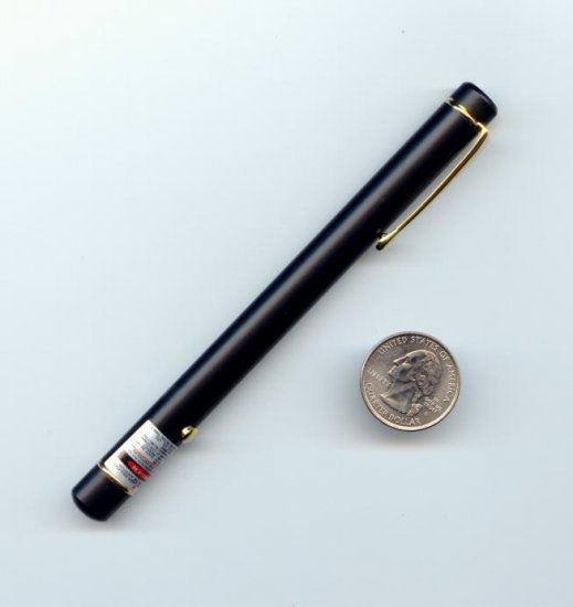Atlasnova 650nm RED Laser Pointer - Black With Gold