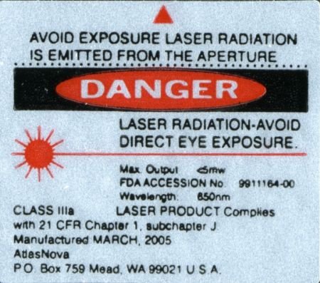Atlasnova 650nm RED Laser Pointer - All Black