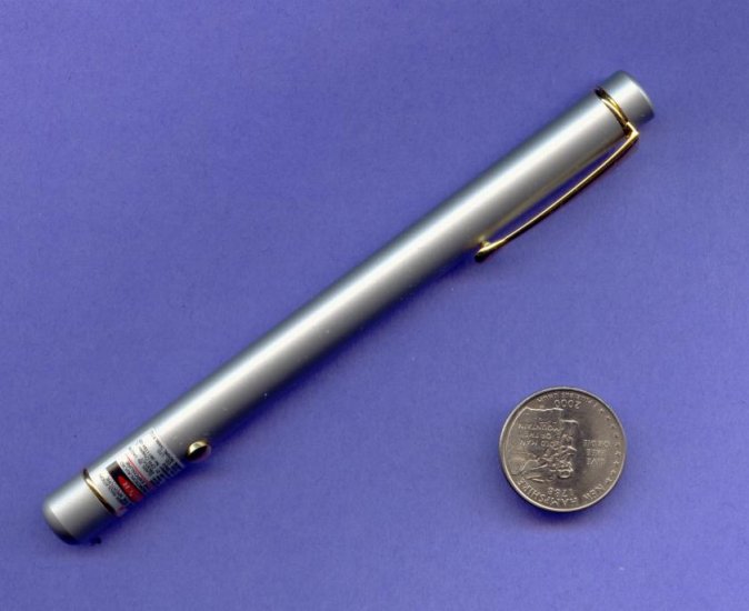 Atlasnova 650nm RED Laser Pointer - Silver