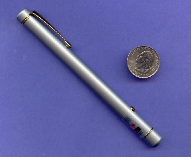 Atlasnova 635nm RED Laser Pointer - Silver