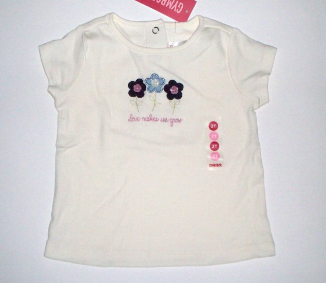 GYMBOREE NWT Chelsea Girl "love makes us grow" Top 2T