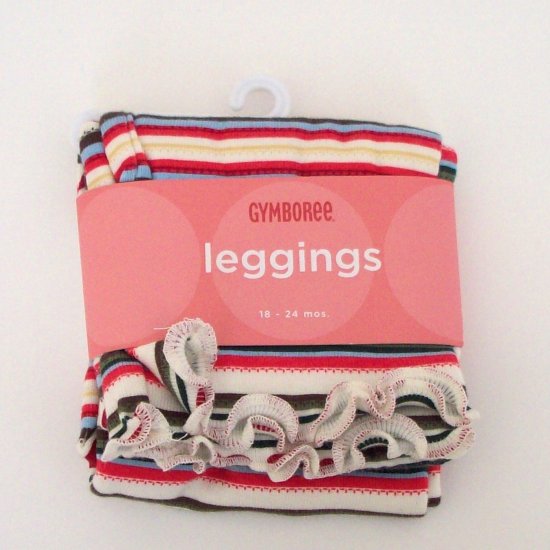 GYMBOREE NWT Mountain Cabin Heart Stripes Leggings 2T