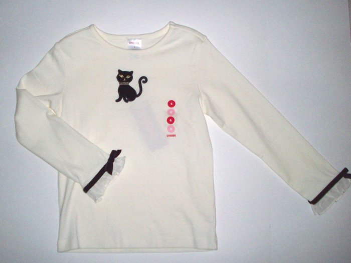 GYMBOREE NWT Glamour Kitty Ivory Top Top 6