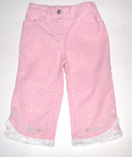 GYMBOREE NWT Snow Princess Pink Corduroy Pants 12-18m