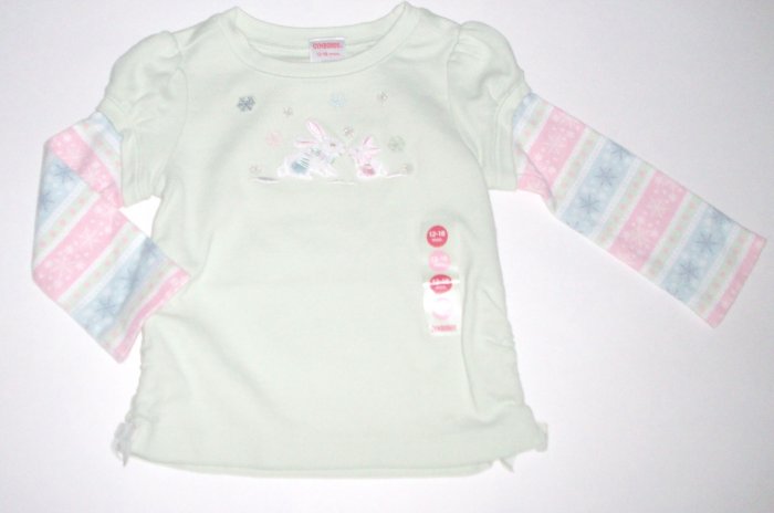 GYMBOREE NWT Snow Princess Bunny Top 12-18m
