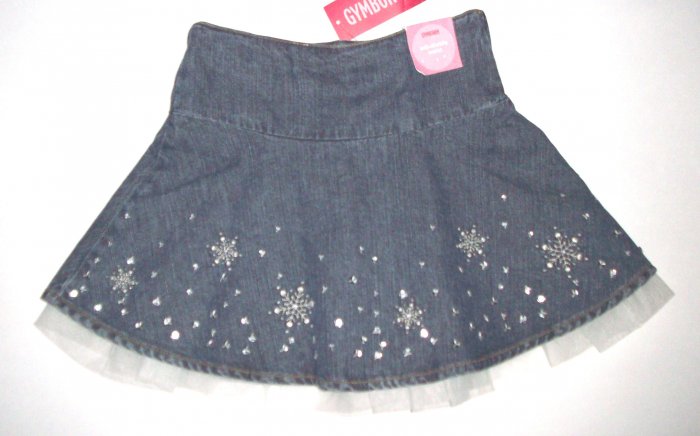 GYMBOREE NWT Snow Princess Denim and Tulle Skirt 3