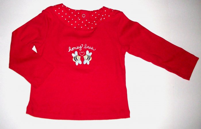 GYMBOREE NWT Wish You Were Here Red Bee Top 18-24m