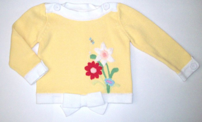 GYMBOREE NWT Wish You Were Here Yellow Sweater 2T