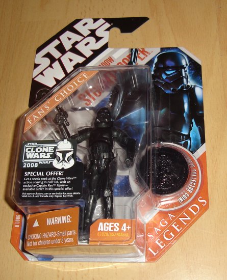 Star Wars 30th Anniversary / Saga Legends : Shadow Stormtrooper w/ Black Coin