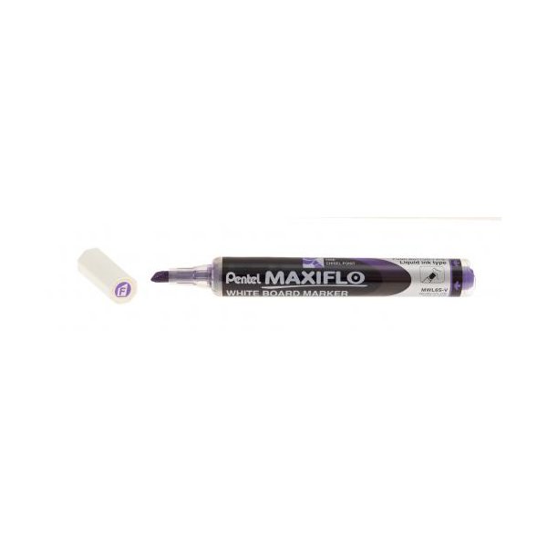 Pentel Maxiflo Fine Chisel Point Whiteboard Marker Violet Ink