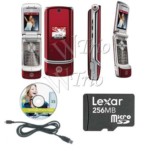 Motorola KRZR K1 Red Mobile Cellular Phone BONUSES!!!